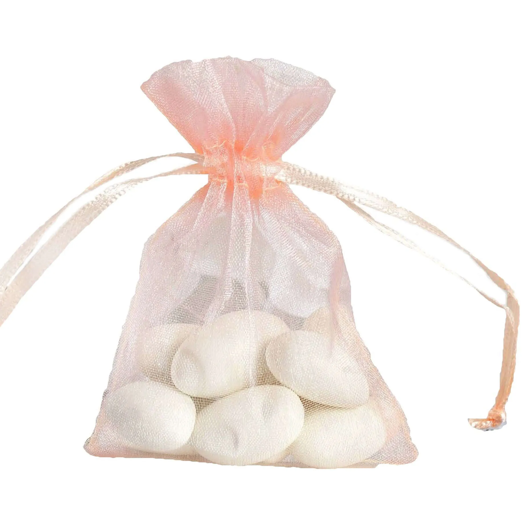 10 Pack 3"x4" Blush Organza Drawstring Wedding Party Favor Gift Bags - Clearance SALE