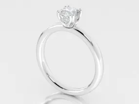 14K White Gold Semi-Mount Engagement Ring