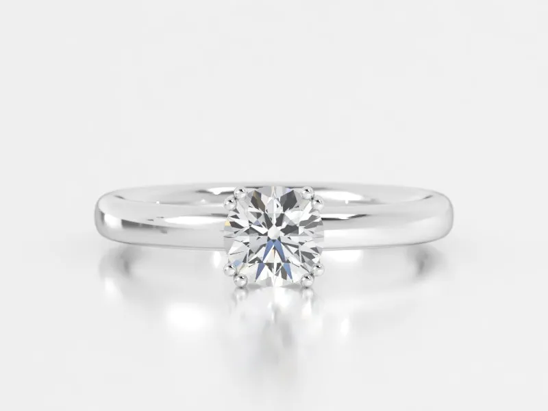 14K White Gold Semi-Mount Engagement Ring