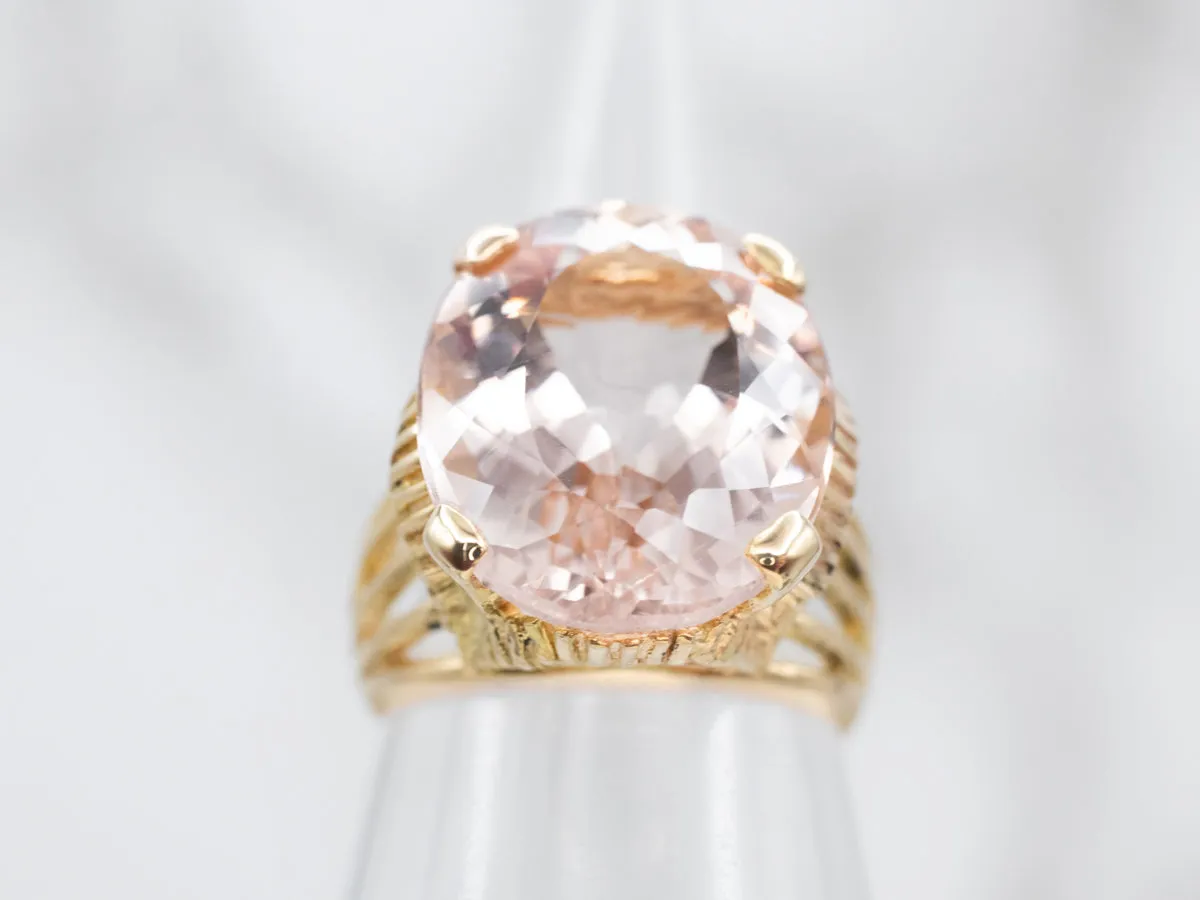 18-Karat Gold Morganite Statement Ring