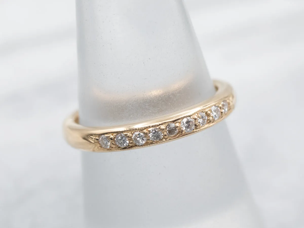 18-Karat Gold Pave Set Diamond Band