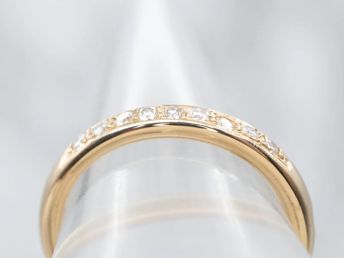 18-Karat Gold Pave Set Diamond Band