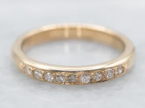 18-Karat Gold Pave Set Diamond Band