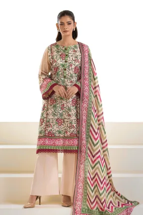 2PC Unstitched Printed Lawn Shirt and Dupatta KSD-2631