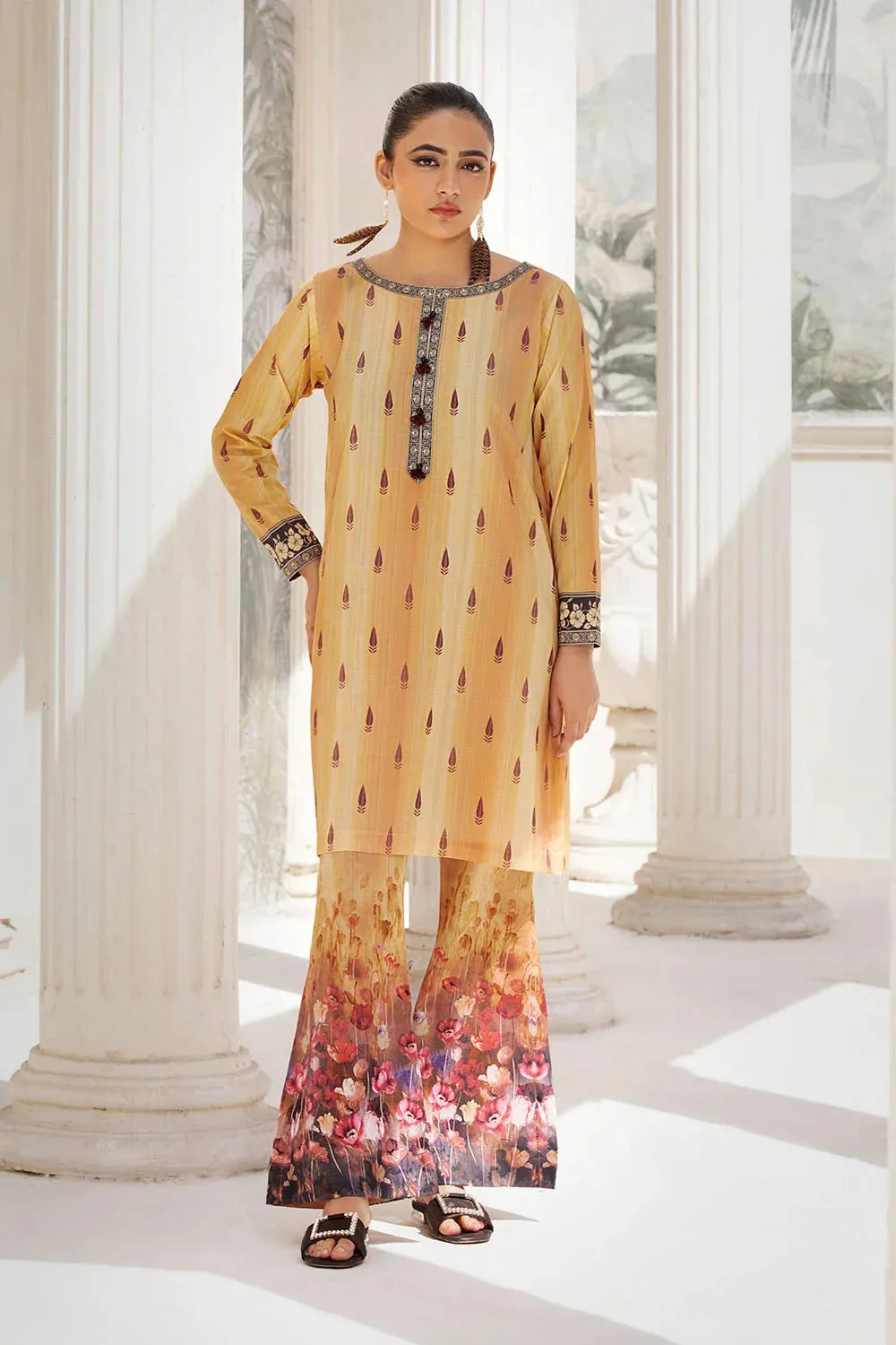 2PC Unstitched Printed Lawn Shirt and Trouser KST-2650