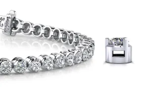 3 Prong Dreams Diamond Tennis Bracelet with 11.20 ct.(finished) 4.5mm