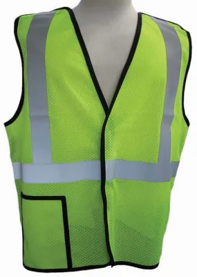 3A Safety - Five-point Breakaway ANSI Class II Safety Vest Lime Color Size XX-large