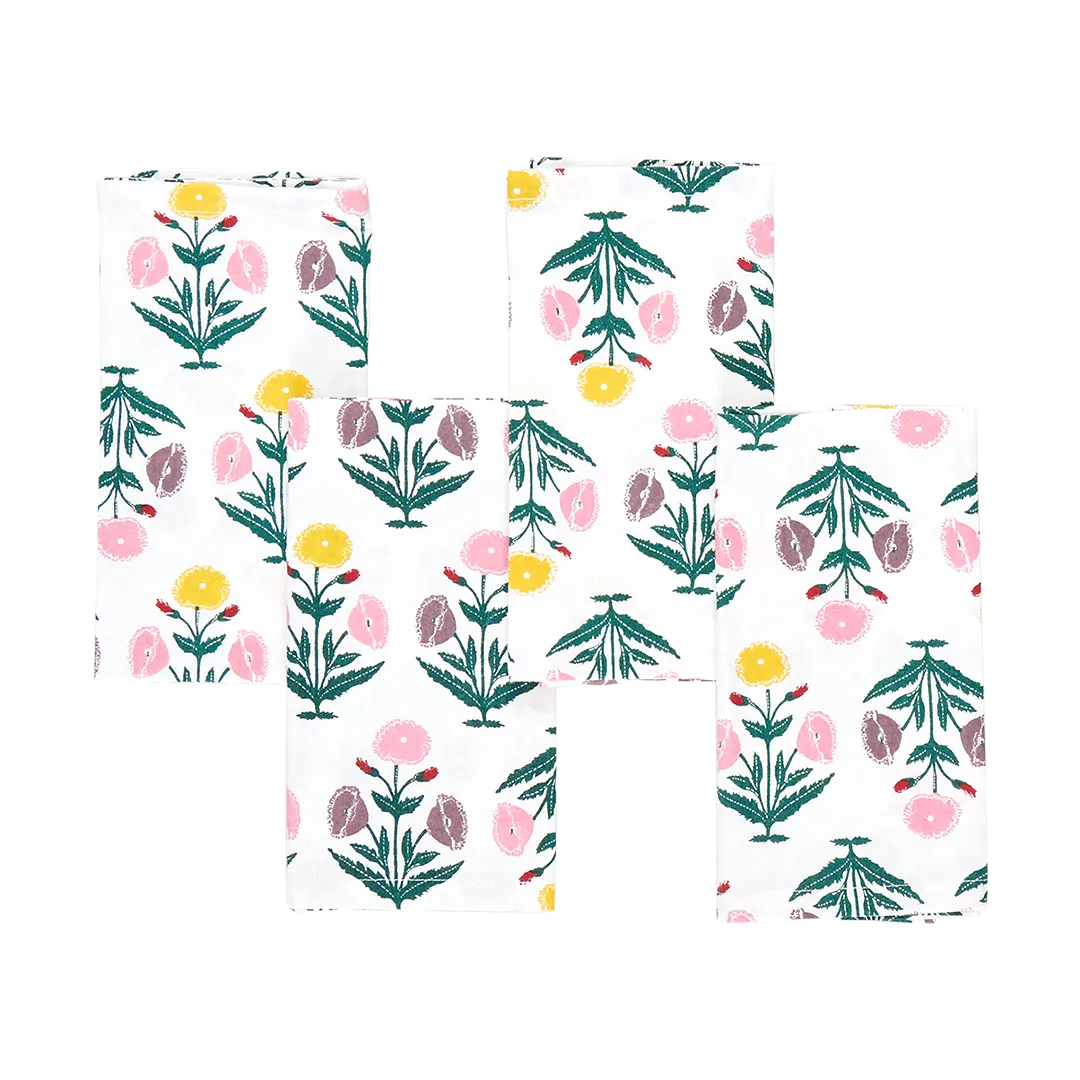 4-Pack Napkin Set - Starburst Dandelion