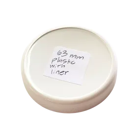 63mm Plastic Lids with Liner