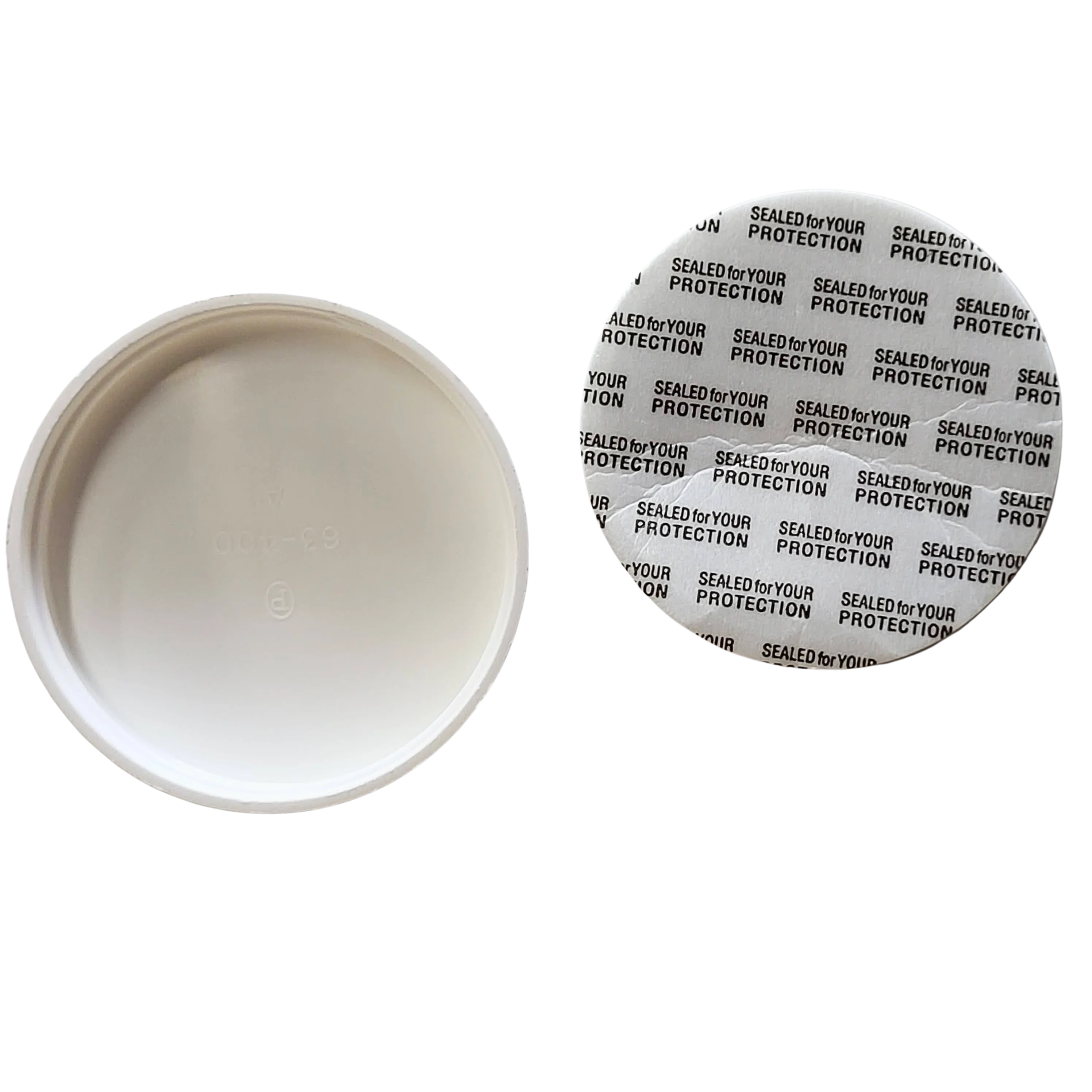 63mm Plastic Lids with Liner