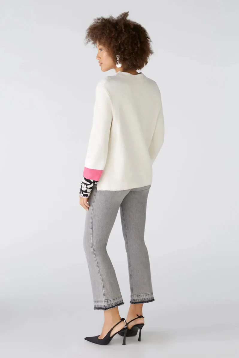 89584 Stone/Pink/Geo Pullover