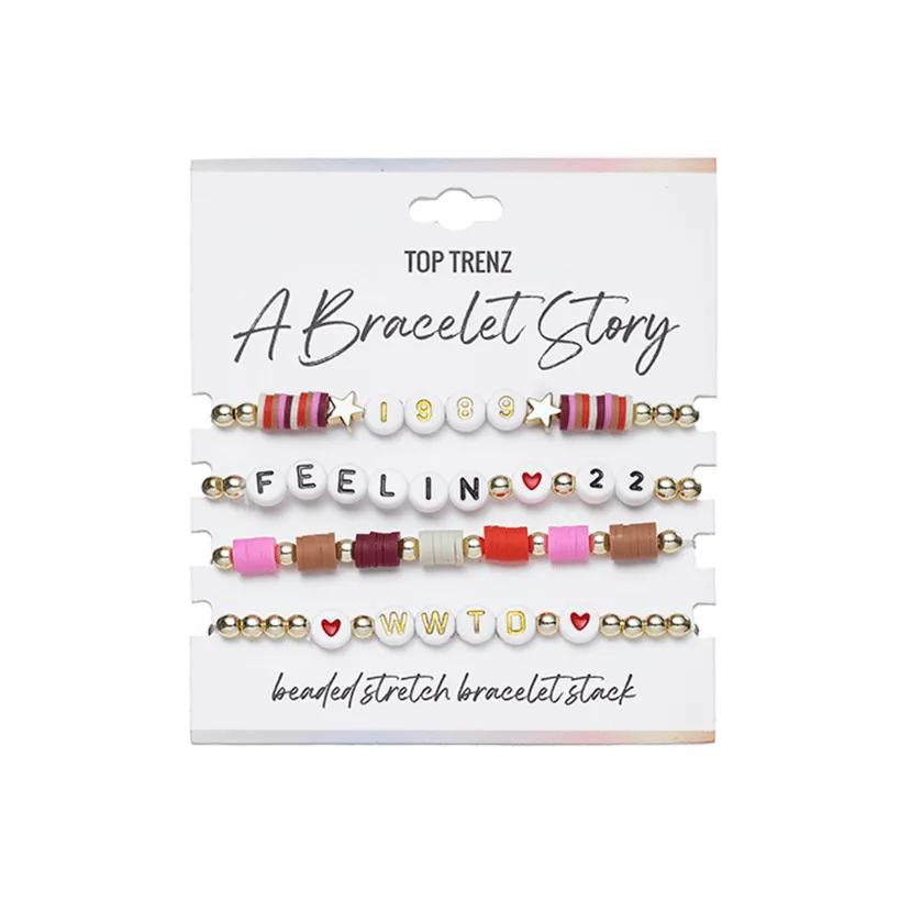 A Bracelet Story - Eras Edition Beaded Stretch Bracelets (4 bracelets per card)