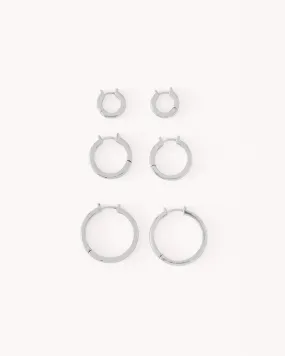 ADELINE EARRING 3 PACK - STERLING SILVER