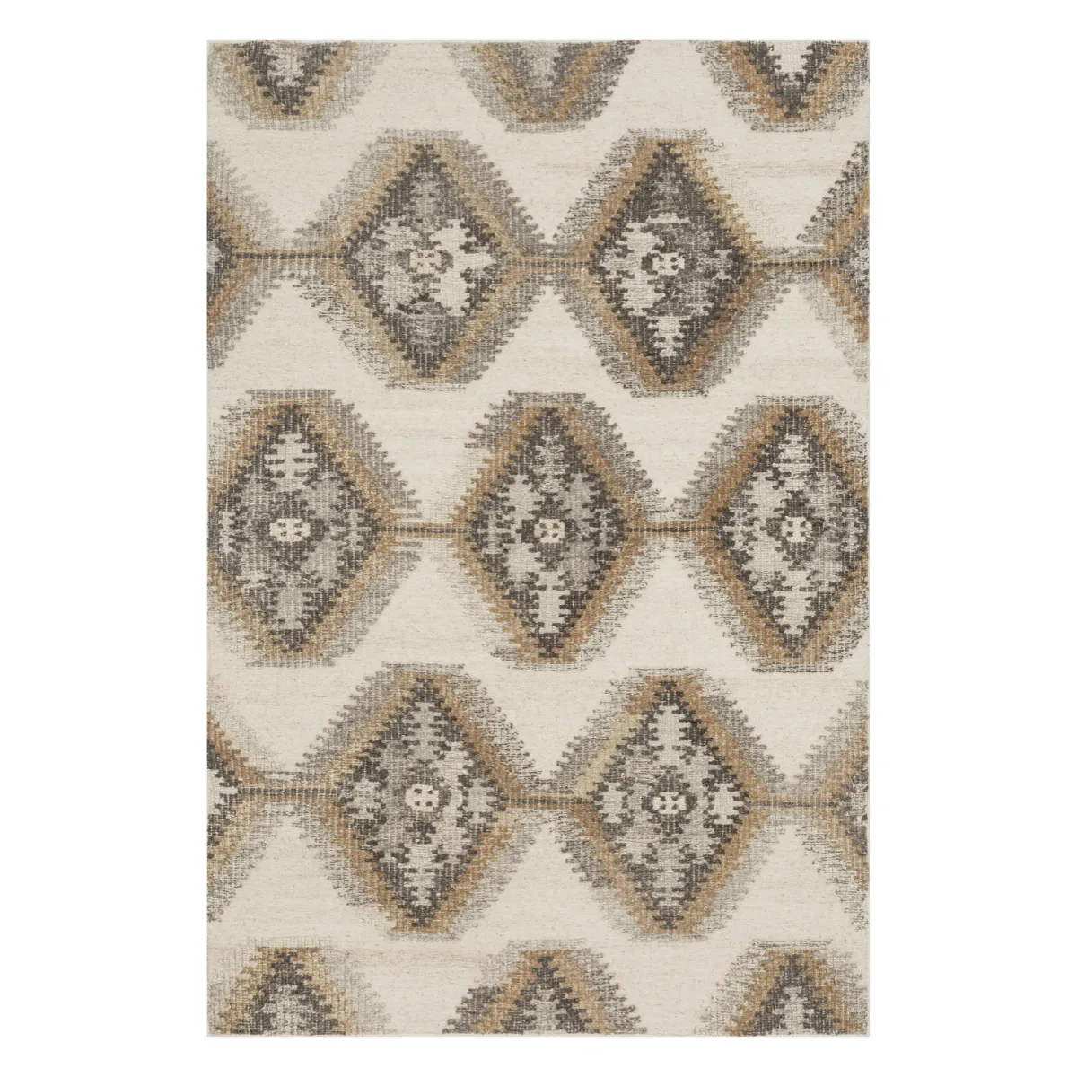 Akina Hand Woven Rug in Ivory/Camel