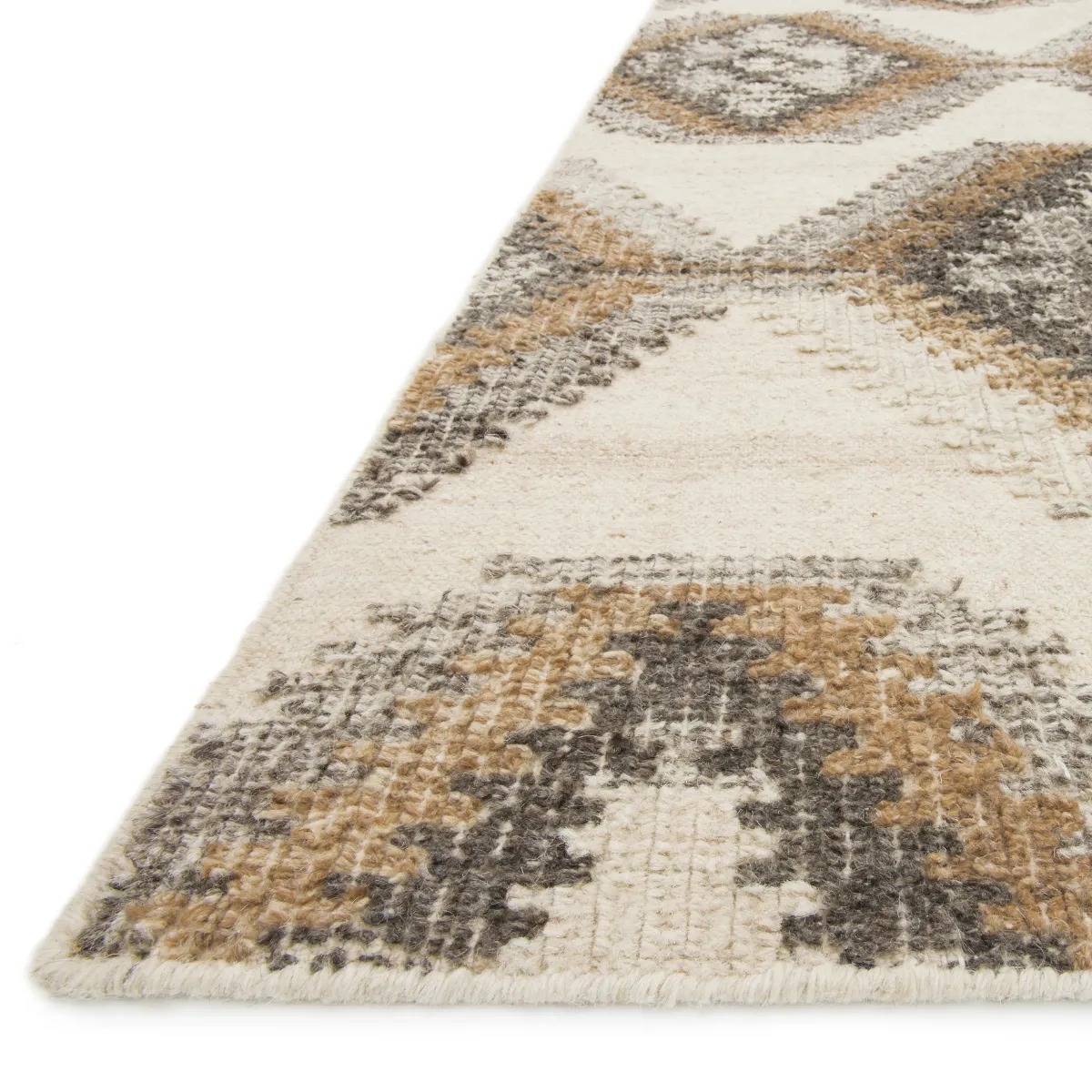 Akina Hand Woven Rug in Ivory/Camel