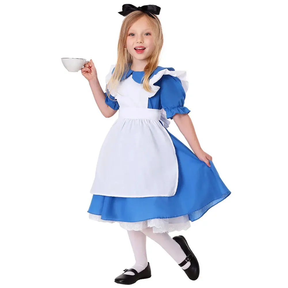 Alice Wonderland Lolita Costume Halloween Party Kid Costume