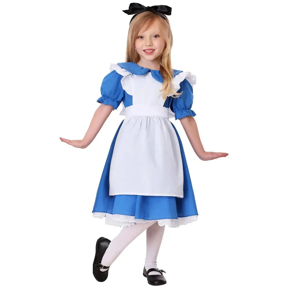 Alice Wonderland Lolita Costume Halloween Party Kid Costume