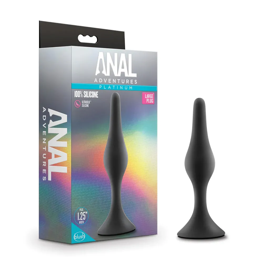 Anal Adventures Platinum Silicone Plug - Large