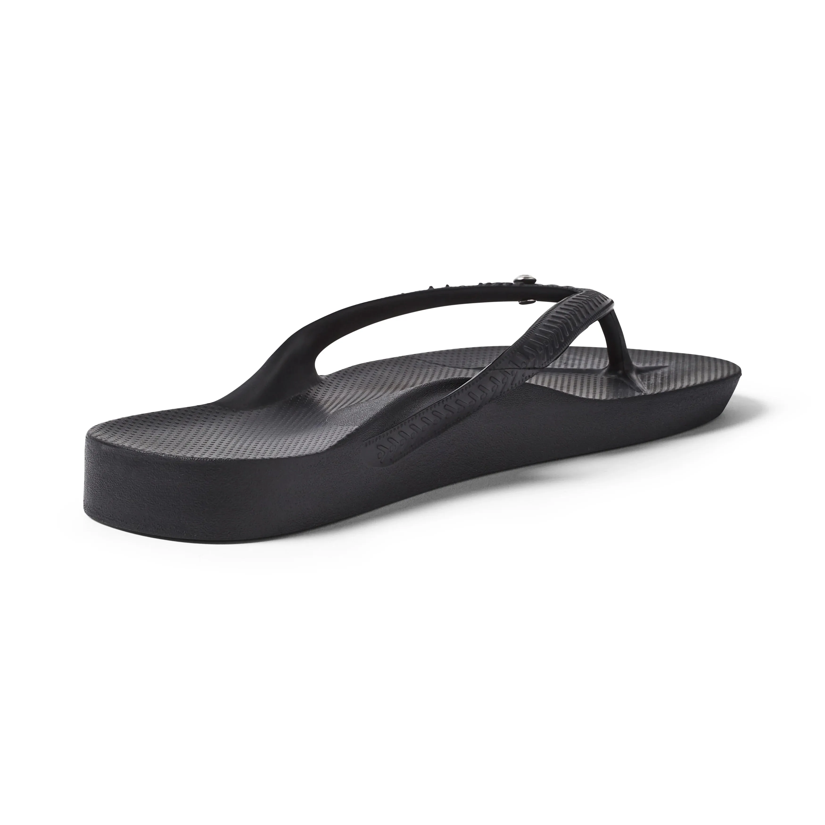 Archies Arch Support Flip Flops in Crystal Black