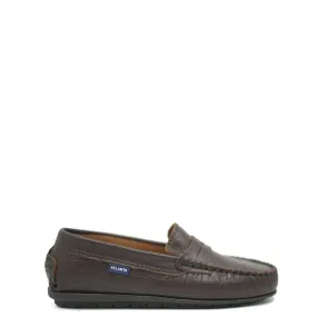 Atlanta Mocassin Brown Croc Penny Loafer