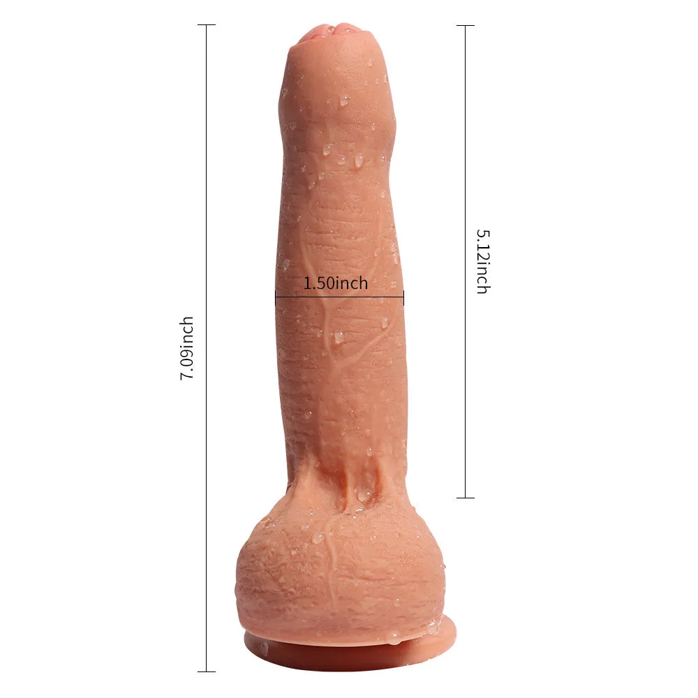 Azazel's Penis 7" Dual-Layered Silicone Cock With Foreskin