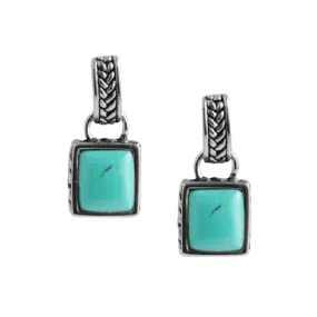 Barse Turquoise Square Earring