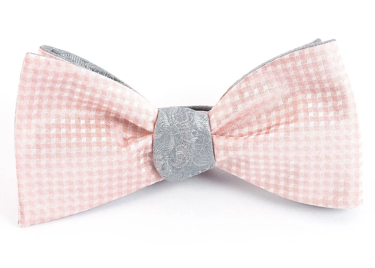 Be Married Paisley Blush Pink Bow Tie