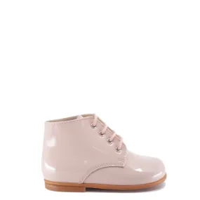 Beberlis Blush Patent Baby Bootie