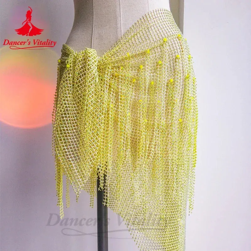 Belly Dance Performance Belt for Women Triangle Scarf  Tassel Buttocks Waist Chain Adult Children Belly Dancing Hip Scarves