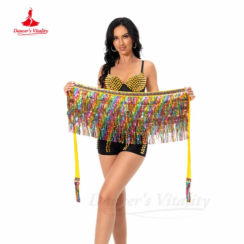 Belly Dance Practice Clothes Belt for Women Belly Dancing Accessories Hip Scarf DJ Nightclub Dancing Waist Chain