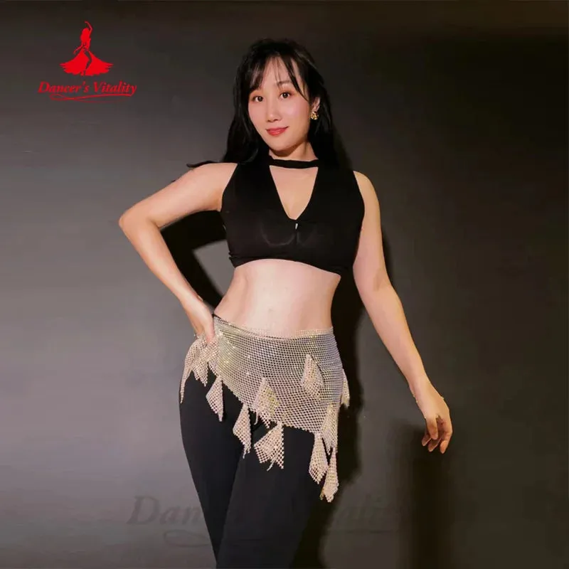 Belly Dancing Belt Customized Mesh Triangle Hip Scarf Women's BellyDance Performance Clothing Oriental Dance Accessories