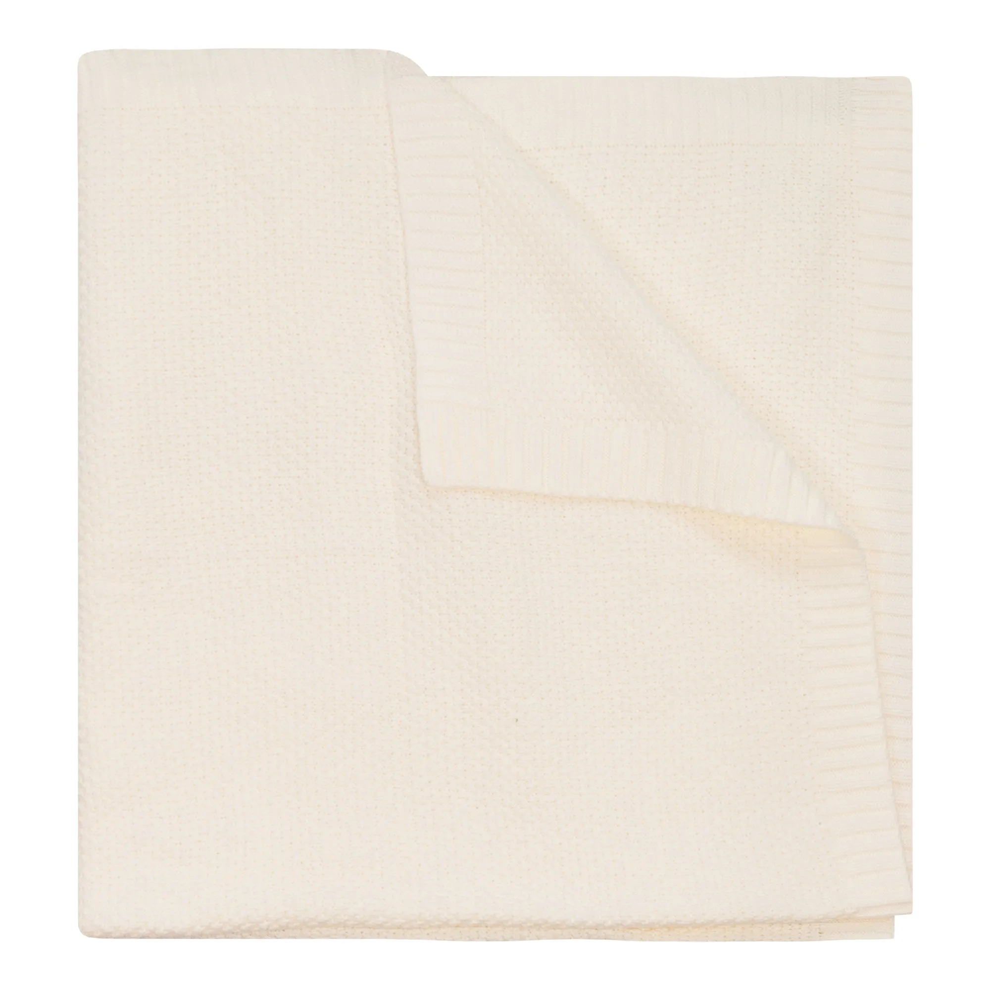 blanket knit honeycomb - cream