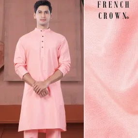 Blossom Pink Subtle Sheen Viscose Kurta