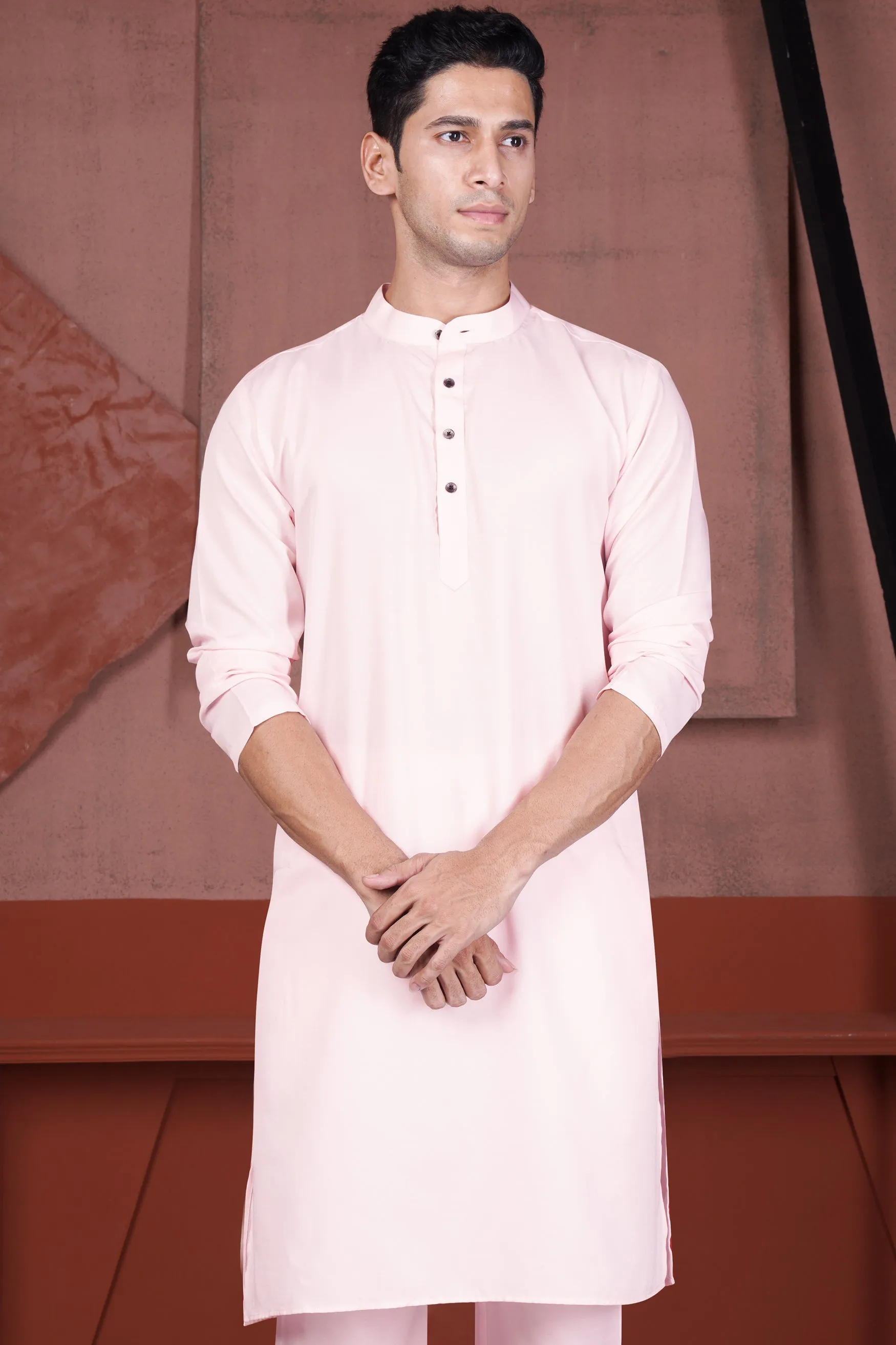 Blush Peach Viscose Kurta