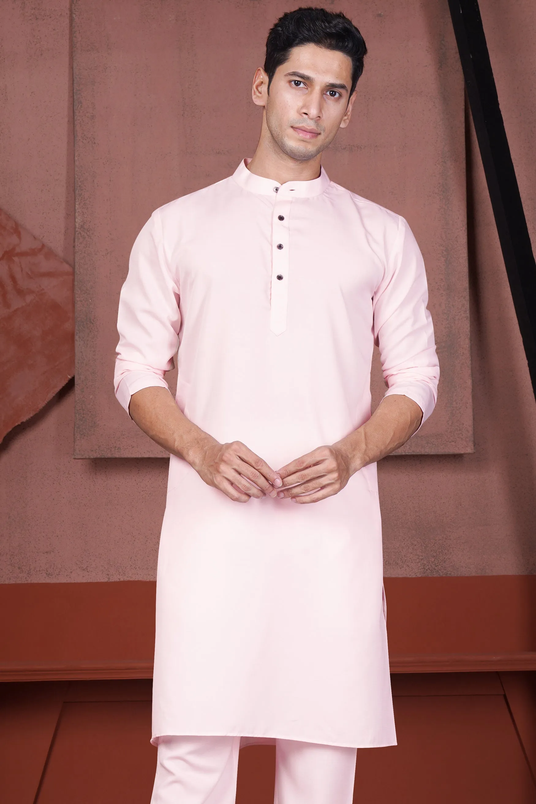 Blush Peach Viscose Kurta