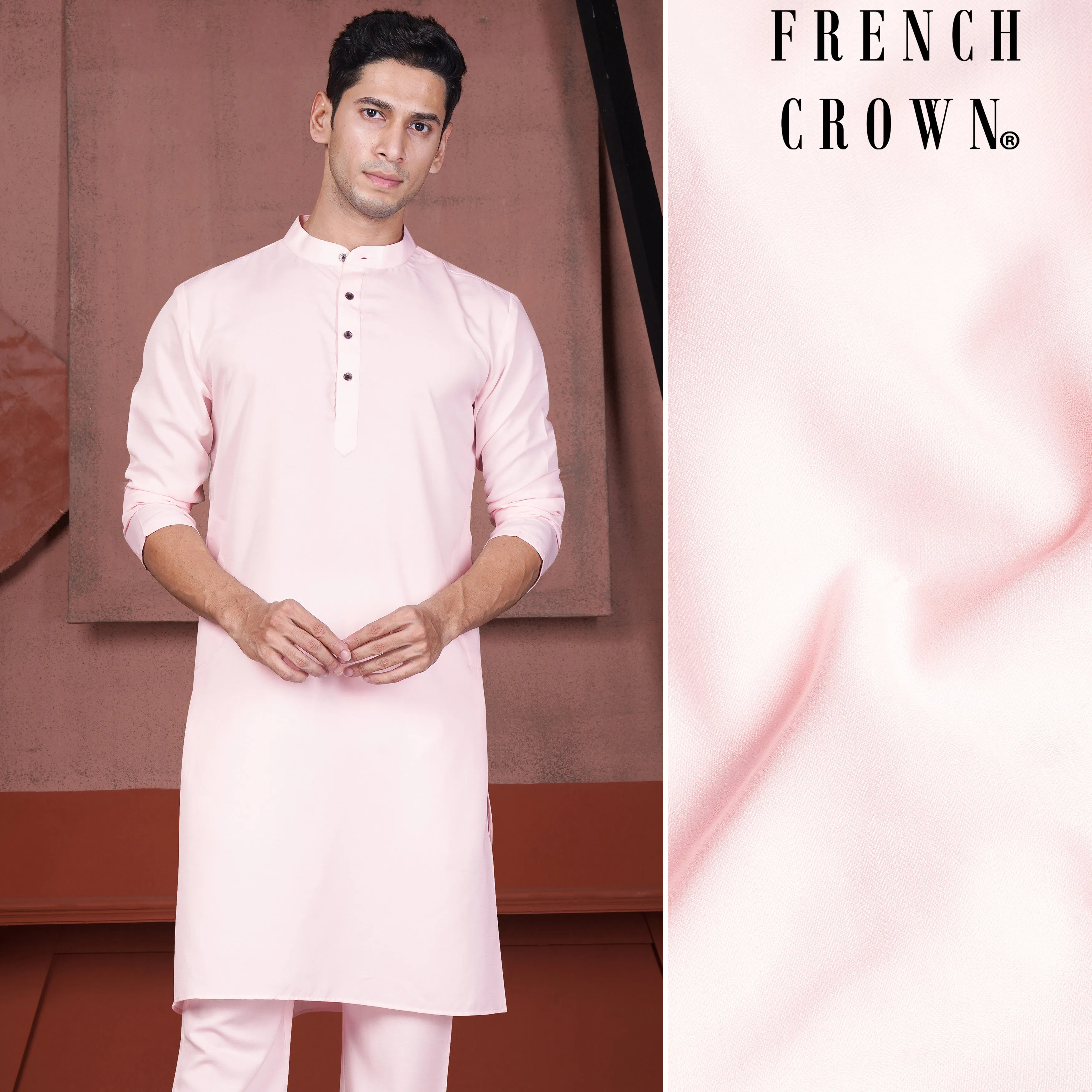 Blush Peach Viscose Kurta