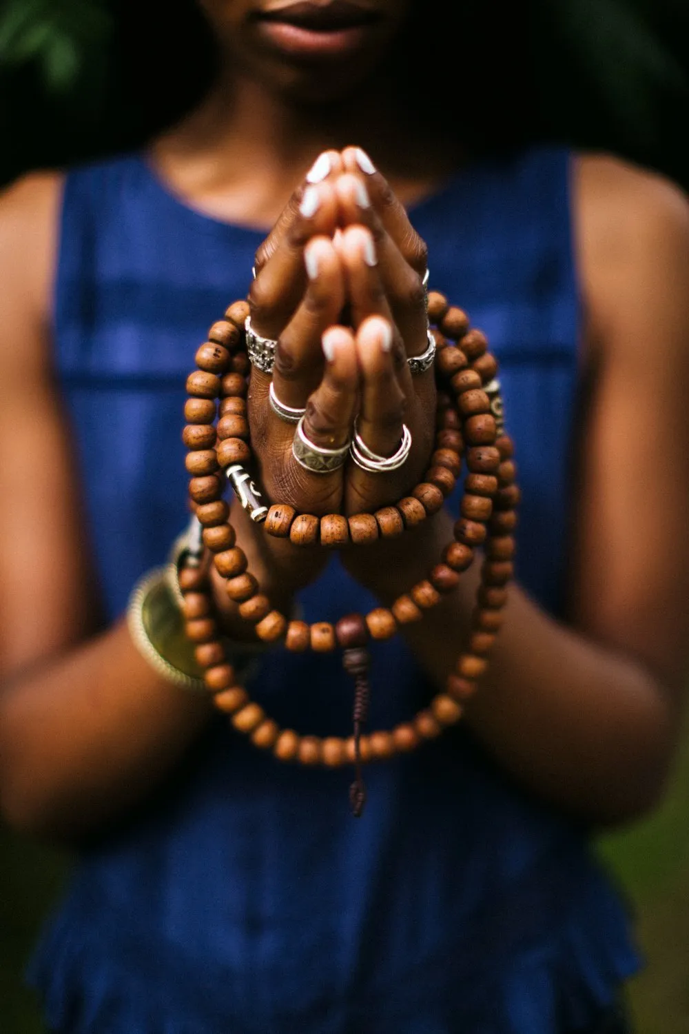 Bodhi Seed Mala with dZi Spacers