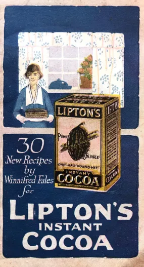 (Booklet) Winnifred Fales. 30 New Recipes for Lipton's Instant Cocoa.