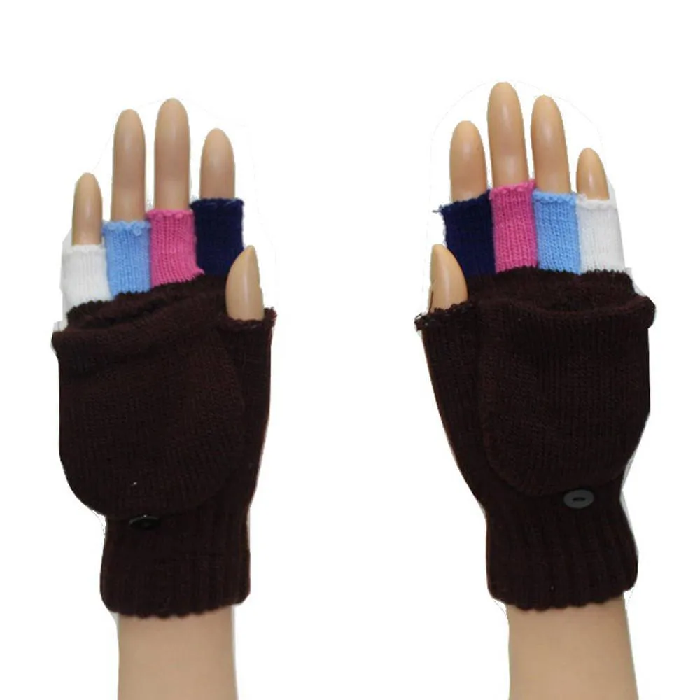 Brown Finger Pop Top Mitten