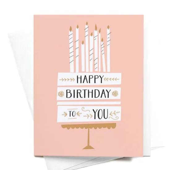 Cake and Candles Birthday Card