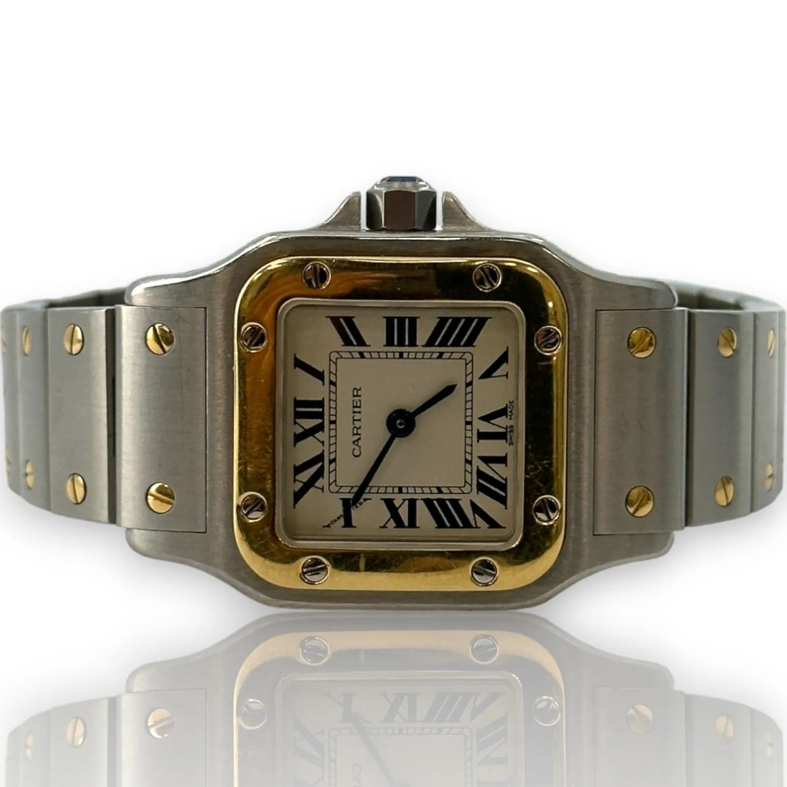 Cartier Santos Galbee 1567 Steel & Gold 24mm Quartz Watch