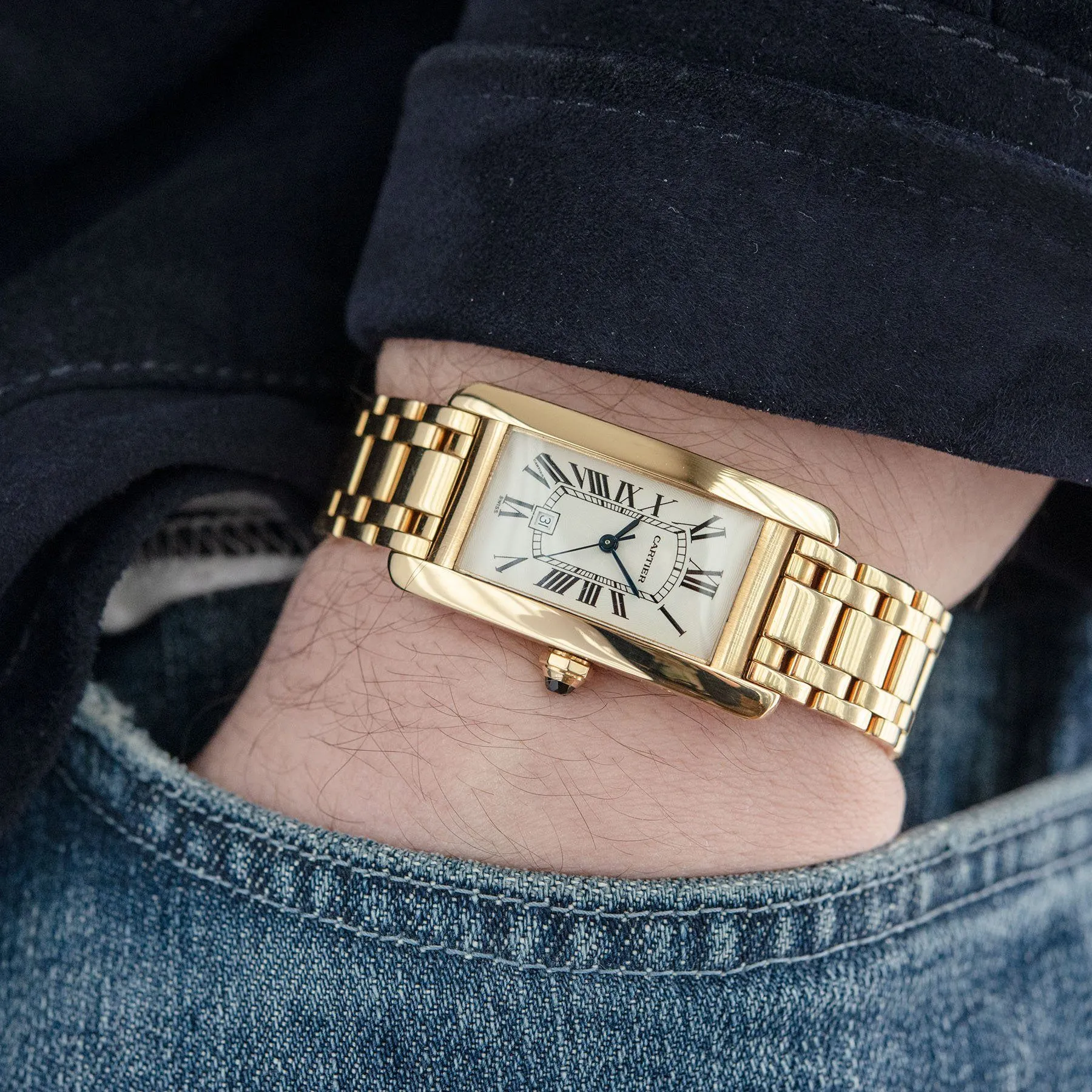 Cartier Tank Americaine Yellow Gold Ref 1725