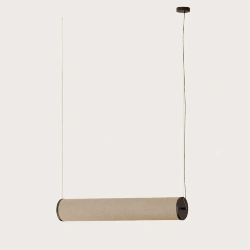 Contemporary Linen Linear Pendant