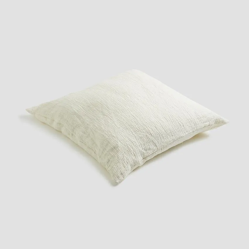 Cream Crinkle Cushion Cover