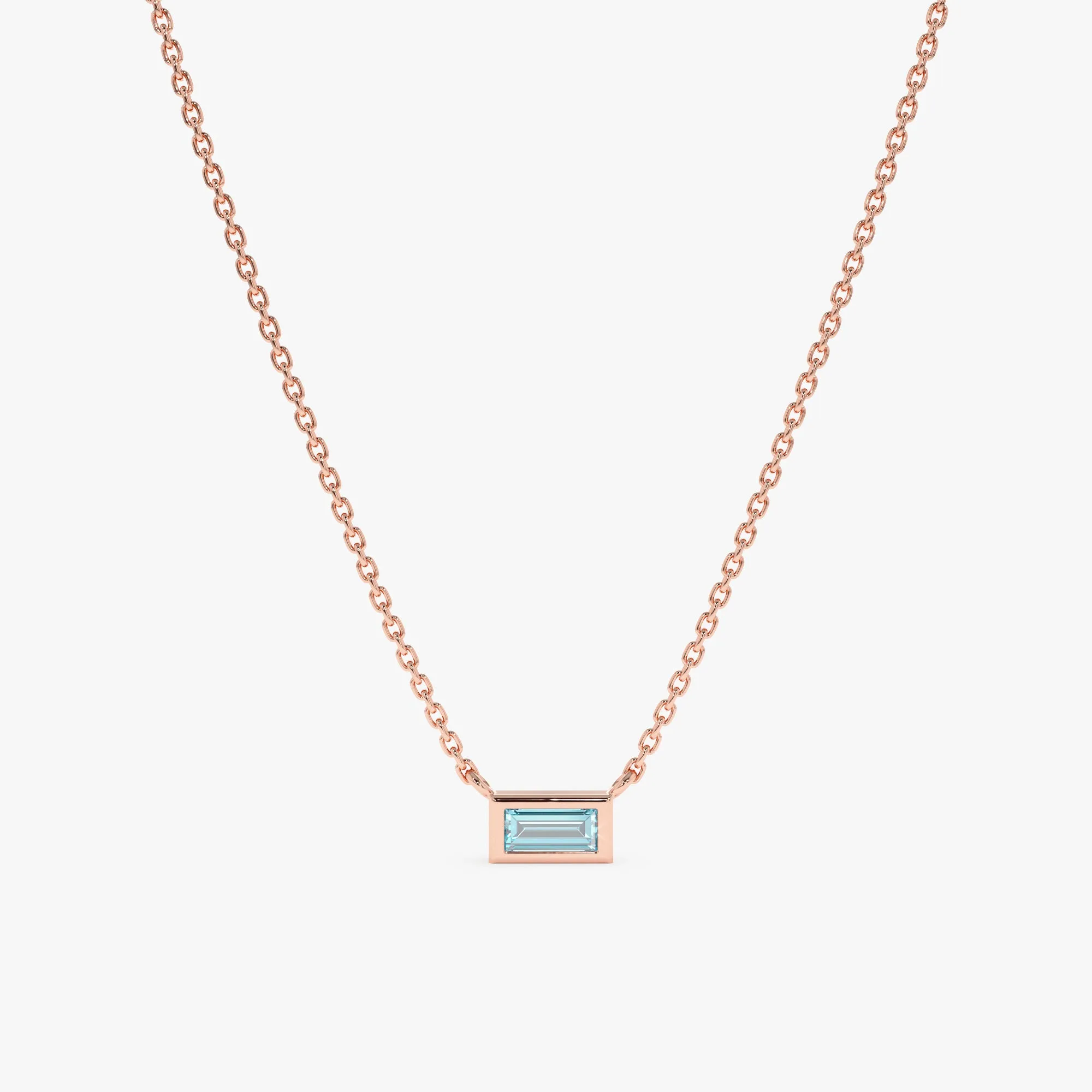 Dainty Aquamarine Necklace, Teresa