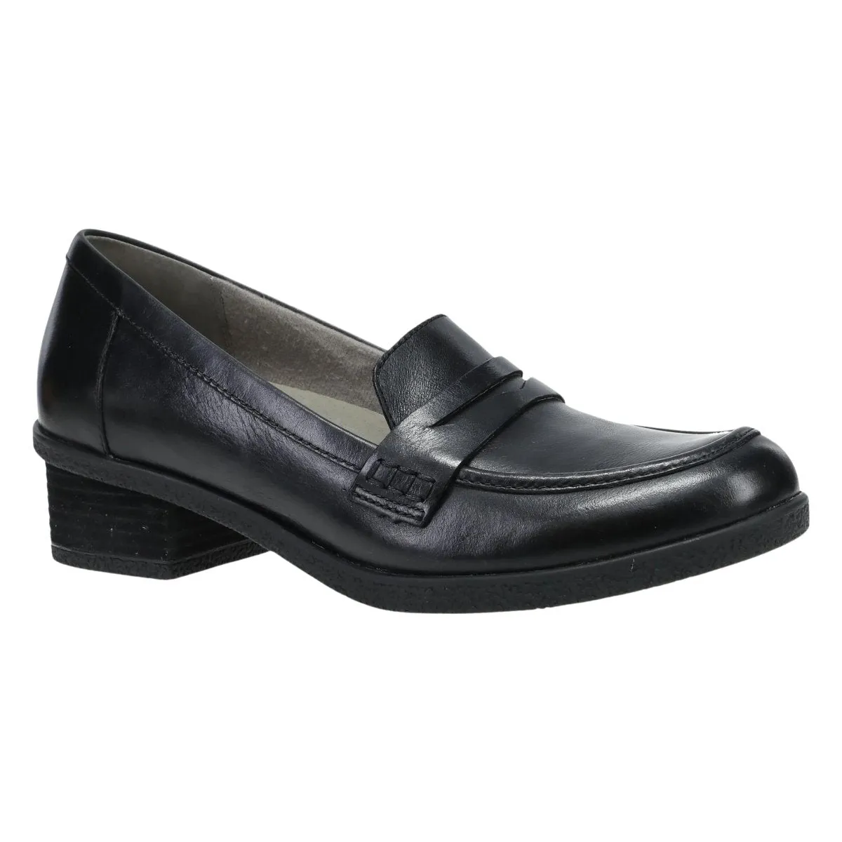 Dansko Women's Danica Black Waterproof Burnished Loafer