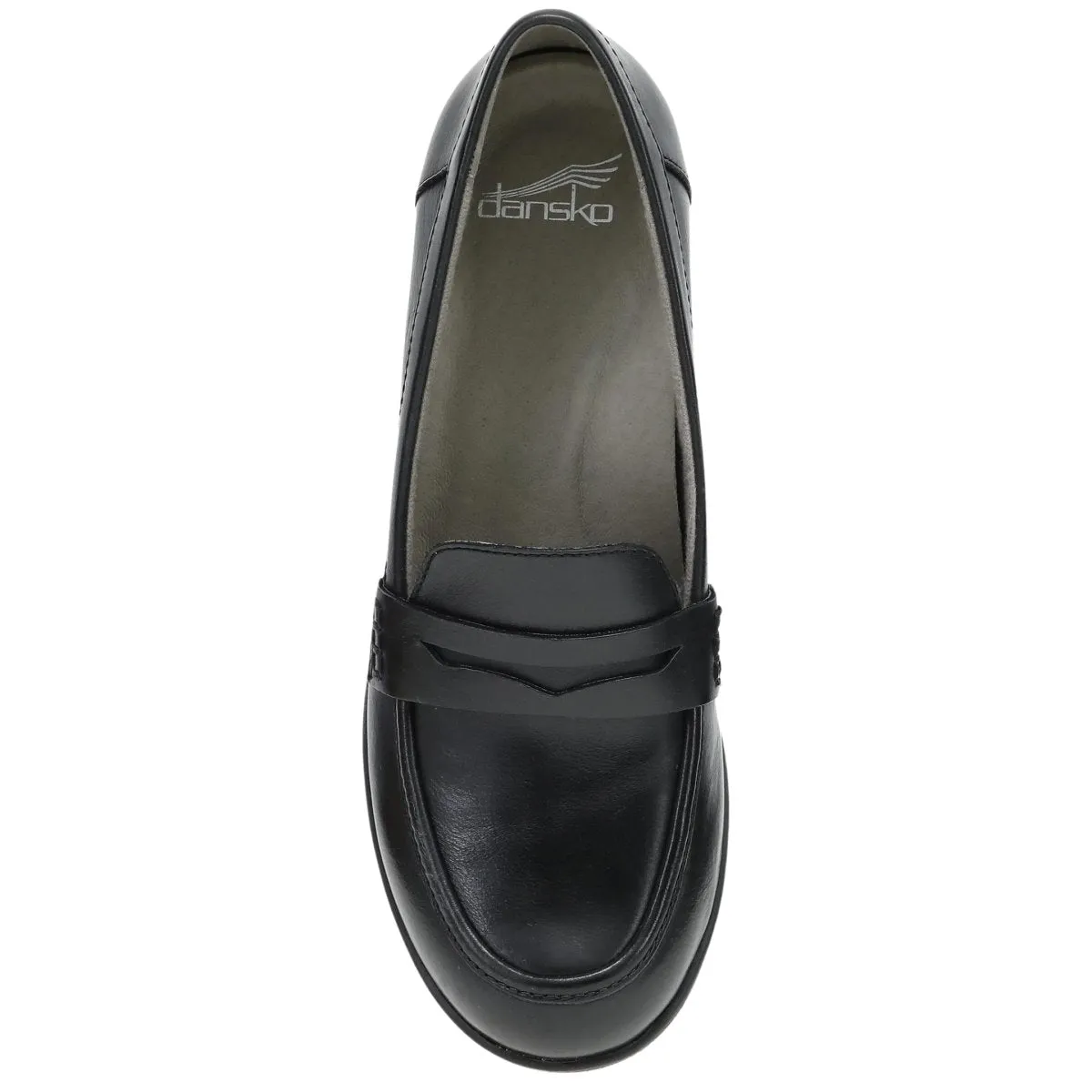 Dansko Women's Danica Black Waterproof Burnished Loafer