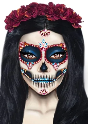 Day of the Dead Skeleton Face Jewels