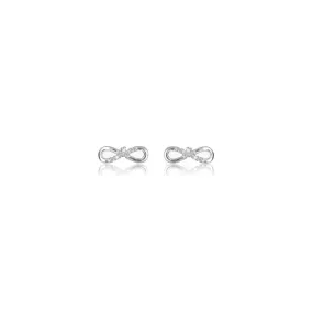 Diamonds by Georgini - Fourteen Natural Diamond Infinity Earrings Silver