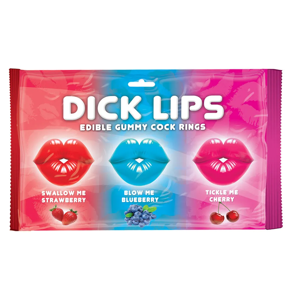 Dick Lips Edible Gummy Cock Rings 3-Pack